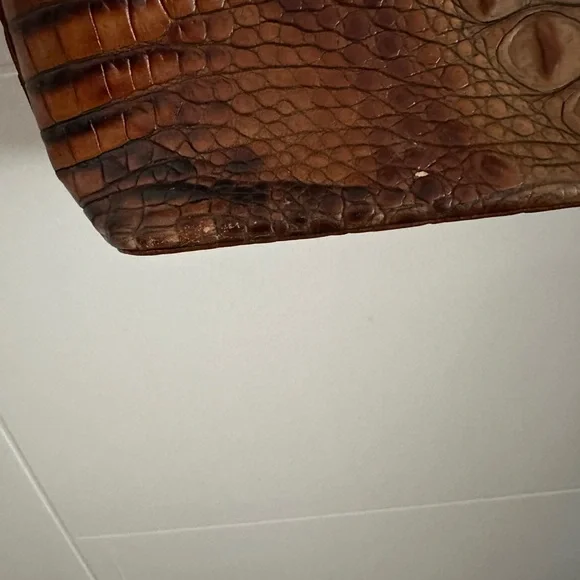 Brahmin Brown Crocodile Embossed Shoulder Bag - Picture 4 of 4